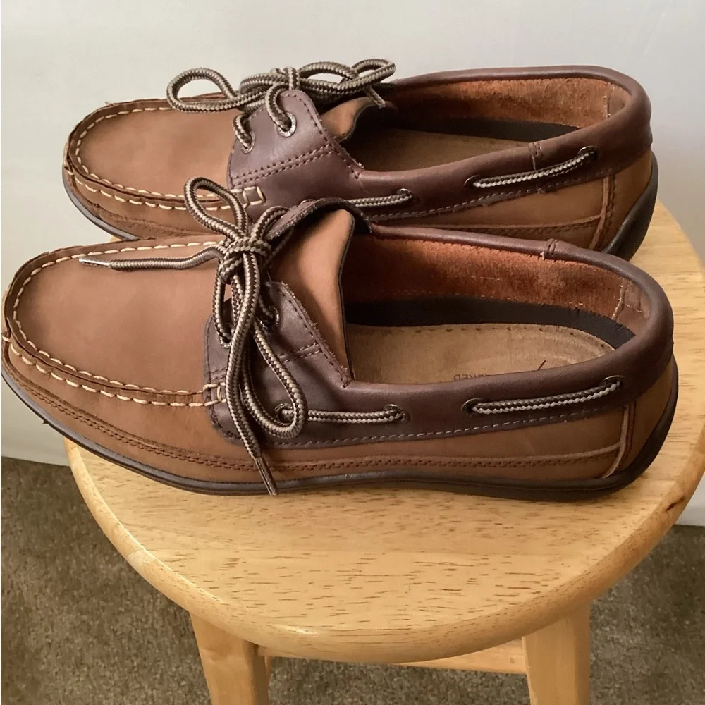 Men's Brown Leather Boat Shoes